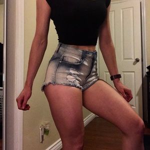 5 for $15 // High waisted jean shorts